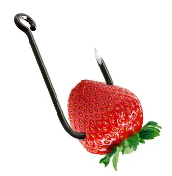 Concept of taking the bait Stock Illustration