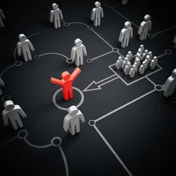 Concept target leader people 3d rendering 스톡 일러스트