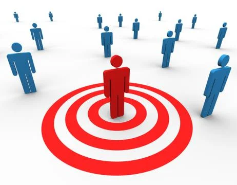 Concept of targeting people Stock Illustration
