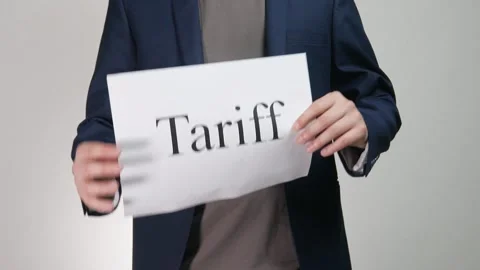 Concept of tariffs and tariff agreements. Stock Footage 310903259