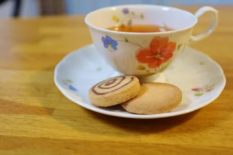 Concept: Tea preparation. Stock Photos