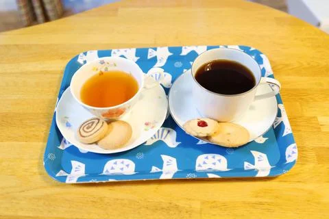 Concept: Tea preparation. Stock Photos