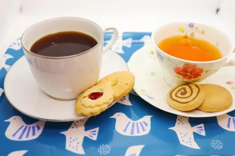 Concept: Tea preparation. Stock Photos