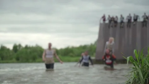 Concept of team building group of young people guys and girls, men and women Stock Footage 83367328
