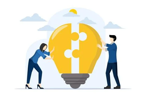 Concept Team work or partnership for business success. Stockillustratie
