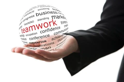 Concept of teamwork in business Stock Photos