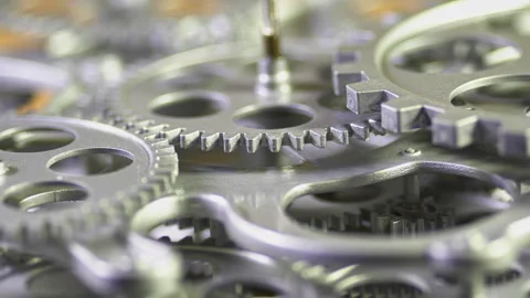 Concept of Teamwork Gears Cogwheel Working Together Movement Transmission Stock Footage 305802364