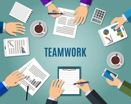Concept of teamwork Stock Illustration