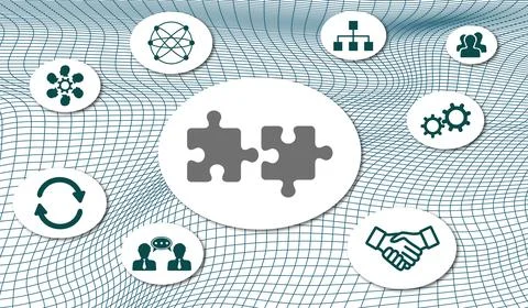 Concept of teamwork Stock Illustration