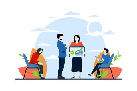 Concept of teamwork, partnership and creative idea. 스톡 일러스트