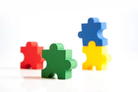 Concept of teamwork, people and icons Stock Illustration