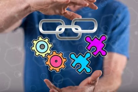 Concept of teamwork Stock-Fotos