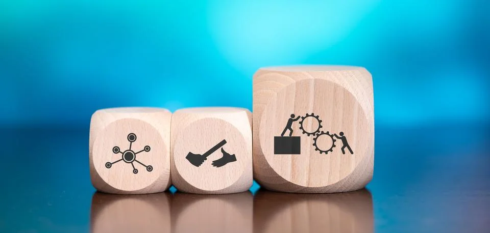 Concept of teamwork Stock Photos