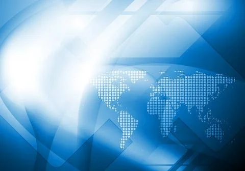 Concept technical background with world map. Vector design eps 10. Gradien... Stock Photos