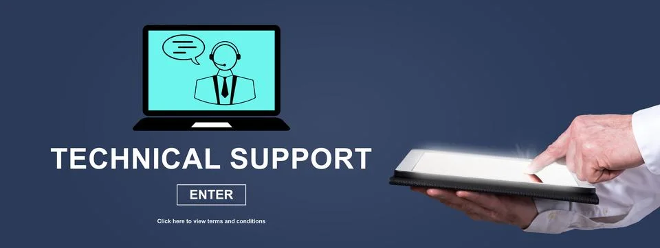 Concept of technical support Stock Photos