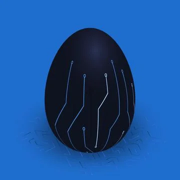 The concept of a technological Easter egg Stock Illustration