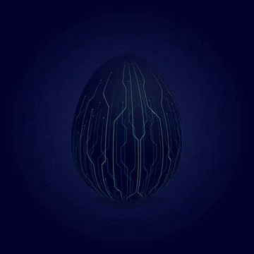 The concept of a technological Easter egg. Stock Illustration