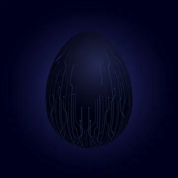 The concept of a technological Easter egg. Stock Illustration