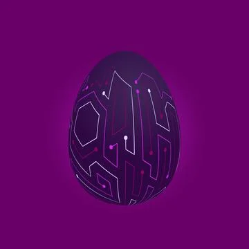 The concept of a technological Easter egg. Stock Illustration