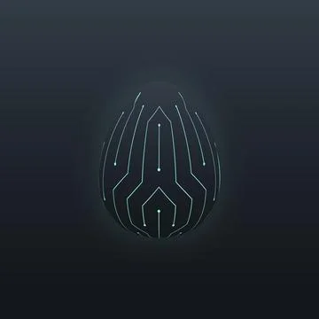 The concept of a technological Easter egg. Stock Illustration