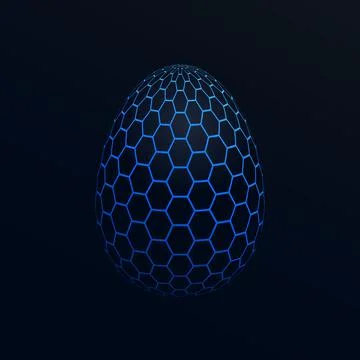 The concept of a technological Easter egg. Stock Illustration