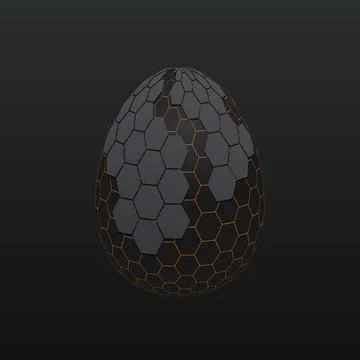 The concept of a technological Easter egg. 스톡 일러스트