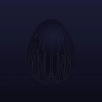 The concept of a technological Easter egg. Stock Illustration