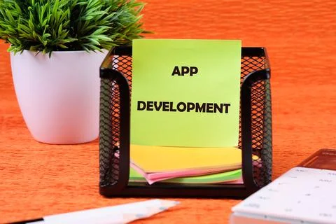 The concept of technology and business development. The APP DEVELOPMENT conce Stockfoto's