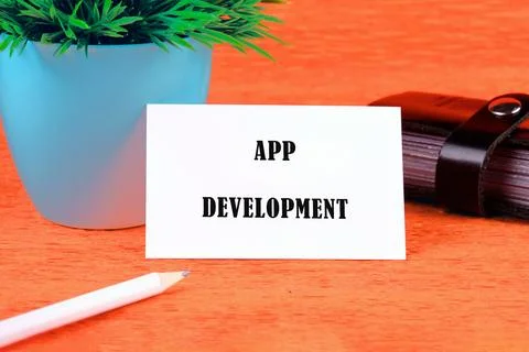 The concept of technology and business development. The APP DEVELOPMENT con.. 写真素材