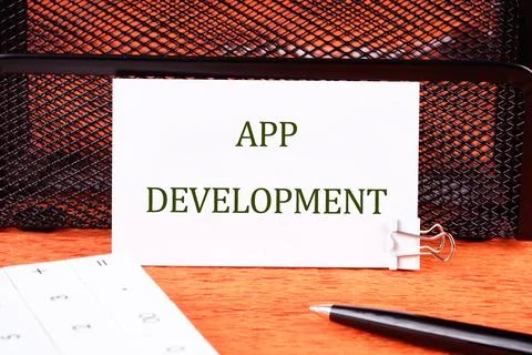 The concept of technology and business development. The APP DEVELOPMENT con.. 写真素材
