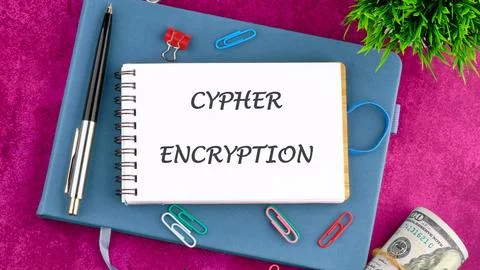 The concept of technology and development. The CYPHER ENCRYPTION concept phra Stock Photos