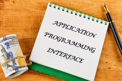 The concept of technology and development. Phrase, words, text APPLICATION PR Foto stock