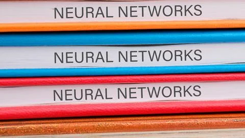 The concept of technology and development. Phrase, words, text NEURAL NETWORK Foto stock