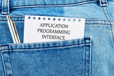 The concept of technology and development. Phrase, words, text APPLICATION .. 写真素材