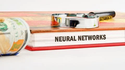 The concept of technology and development. Phrase, words, text NEURAL NETWORK Stock Photos