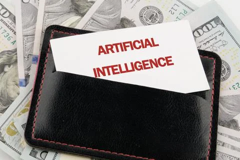 The concept of technology and development. Phrase, word, text ARTIFICIAL INTE Stock Photos