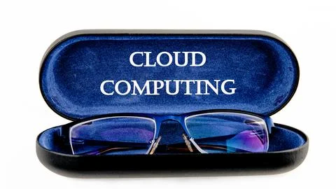 The concept of technology and development. Phrase, words, text CLOUD COMPUTIN Stock Photos