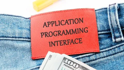The concept of technology and development. Phrase, words, text APPLICATION PR Foto stock