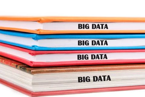 The concept of technology and development. Phrase, words, text BIG DATA on th Foto stock