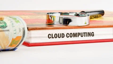 The concept of technology and development. Phrase, words, text CLOUD COMPUTIN Stock Photos
