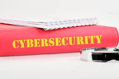 The concept of technology and development. Phrase, words, text CYBERSECURITY  Stock Photos