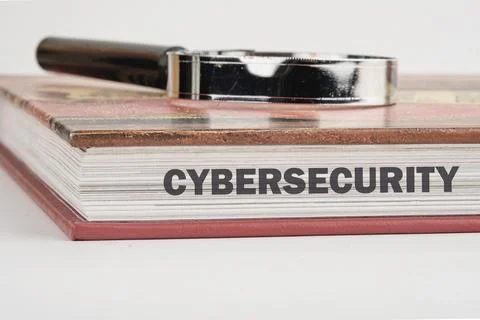 The concept of technology and development. Phrase, words, text CYBERSECURITY  Stock Photos