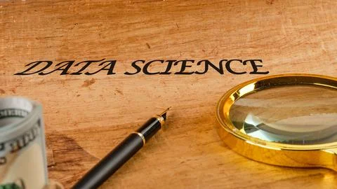 The concept of technology and development. Phrase, words, text DATA SCIENCE t 库存照片