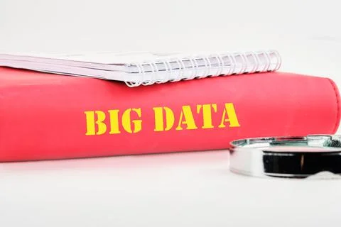 The concept of technology and development. Phrase, words, text BIG DATA on th Foto stock