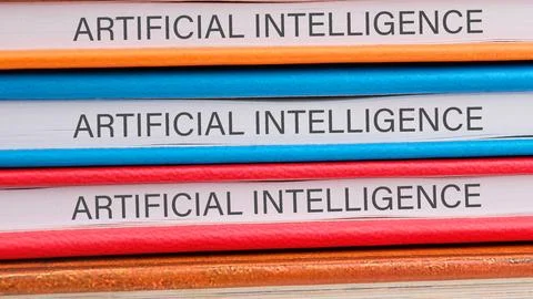 The concept of technology and development. Phrase, word, text ARTIFICIAL INTE Stock Photos
