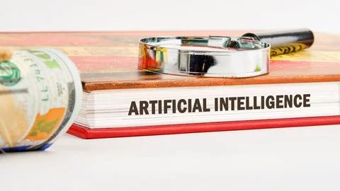 The concept of technology and development. Phrase, word, text ARTIFICIAL INTE Stock Photos