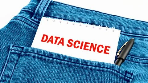 The concept of technology and development. Phrase, words, text DATA SCIENCE.. Stock Photos