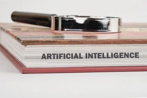 The concept of technology and development. Phrase, word, text ARTIFICIAL INTE Stock Photos
