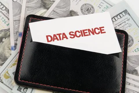 The concept of technology and development. Phrase, words, text DATA SCIENCE o Stockfoto's