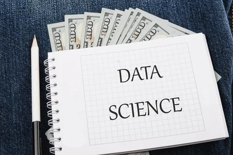 The concept of technology and development. Phrase, words, text DATA SCIENCE o Stock Photos